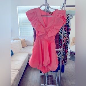 V-neck bubble dress- L